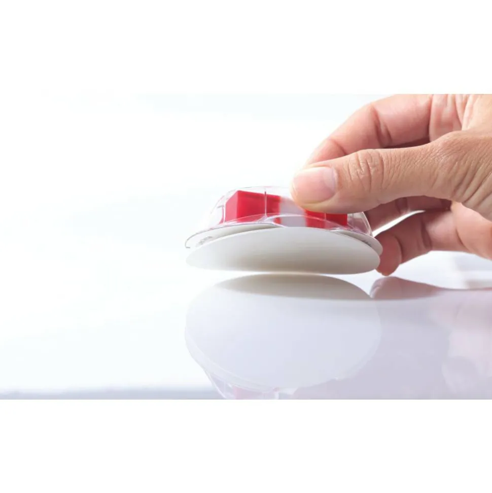 Post-it Flags in Desk Grip Dispenser, 1" x 1 -11/16", Red, 200 Flags