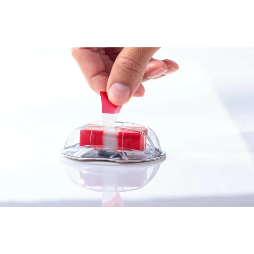 Post-it Flags in Desk Grip Dispenser, 1" x 1 -11/16", Red, 200 Flags