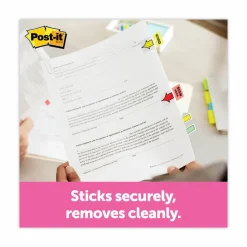 Post-it Flags, 1 in. x 1.7 in., 2 Dispensers, 50 Flags/Dispenser, Yellow, Printed