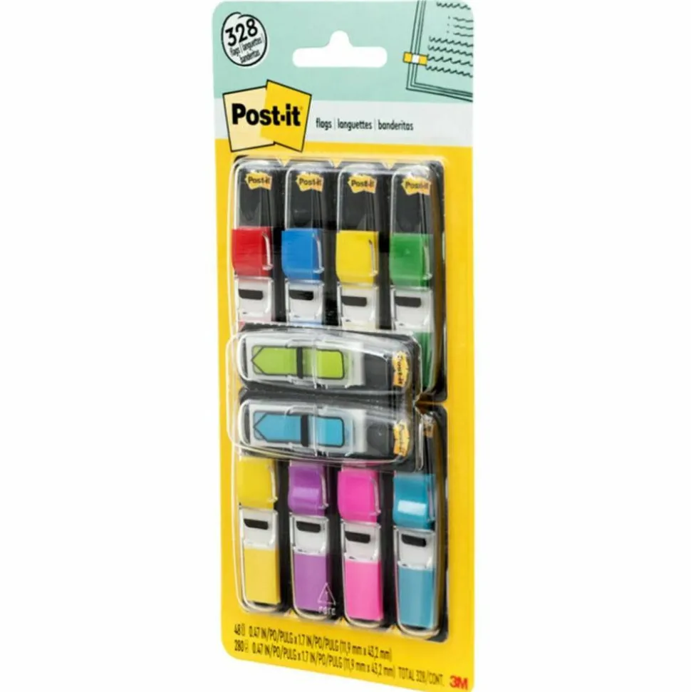 Post-it Flags, .47 in. x 1.7 in., 8 Dispensers, 35 Flags Per Dispenser, Assorted Colors, Back to School Supplies for Students, Flags for Textbooks