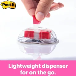 Post-it Flags, 1 in. x 1.7 in., 1 Dispenser, 200 Flags/Dispenser, Red, Printed "Sign Here", School Supplies for Students, Flags for Textbooks