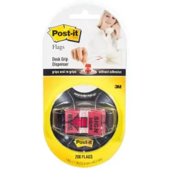Post-it Flags, 1 in. x 1.7 in., 1 Dispenser, 200 Flags/Dispenser, Red, Printed 