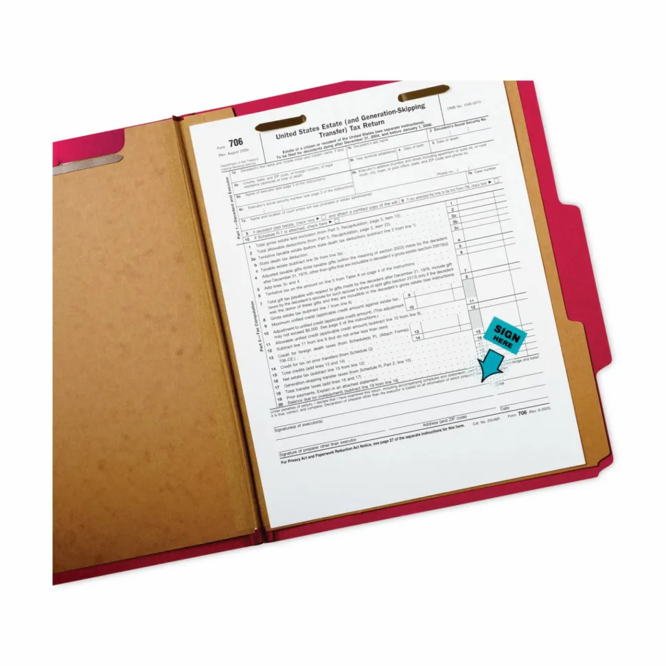 Post-it Flags, 1 in. x 1.7 in., 4 Dispensers, 50 Flags/Dispenser, Assorted Colors, "Sign Here", Back to School Supplies for Students