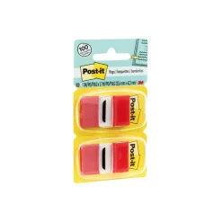 Post-it Flags, 1 in. x 1.7 in., 12 Dispensers, 50 Flags/Dispenser, Red, School Supplies for Students, Flags for Textbooks and Notebooks