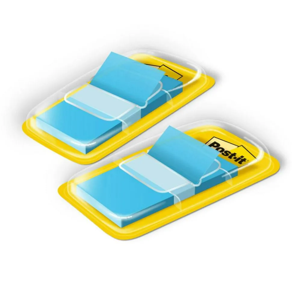 Post it Flags, 1" x 1 7/10", Blue, 50 Flags Per Pad, Pack Of 2 Pads