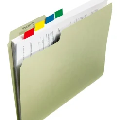 Post-it Flags, 1" x 1 -11/16", Green, 50 Flags Per Pad, Pack Of 12 Pads