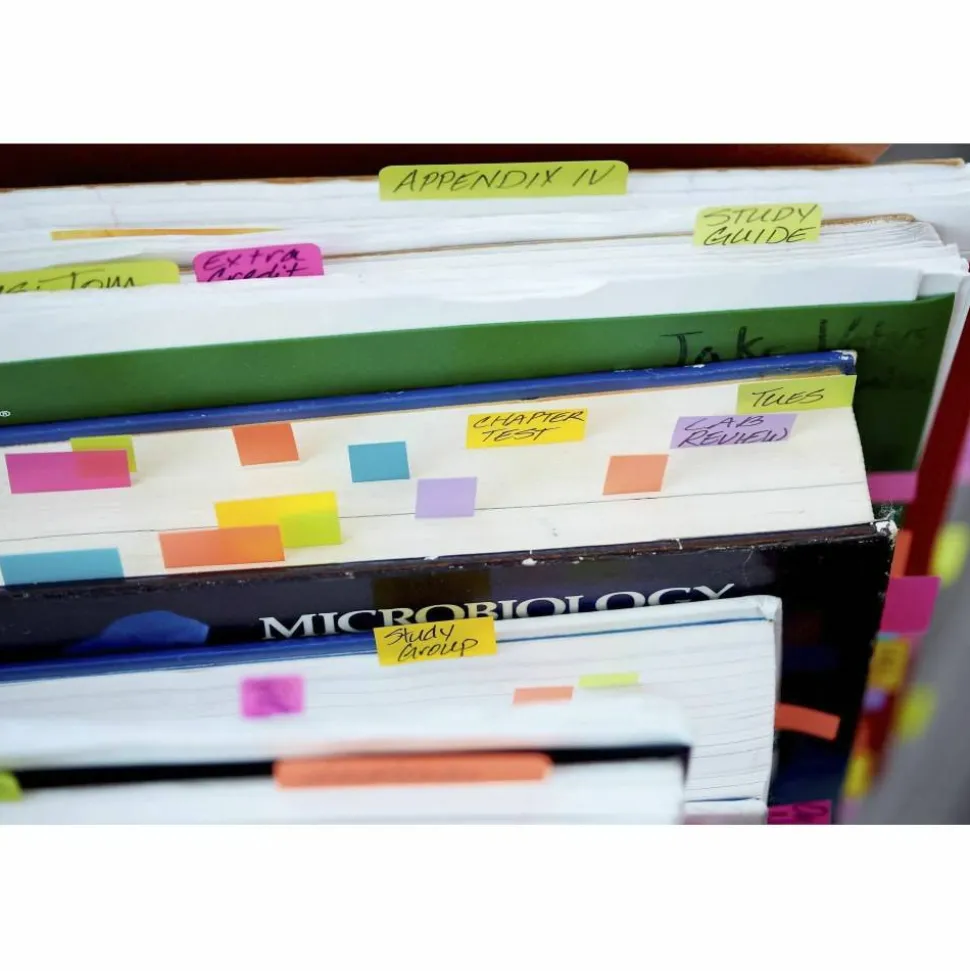 Post-it Flags, 1" x 1 -11/16", White, 50 Flags Per Pad, Pack Of 2 Pads