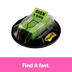 Post-it Message Flags in Desk Grip Dispenser, 1
