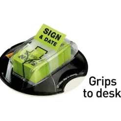Post-it Message Flags in Desk Grip Dispenser, 1