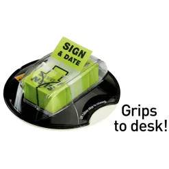 Post-it Message Flags in Desk Grip Dispenser, 1