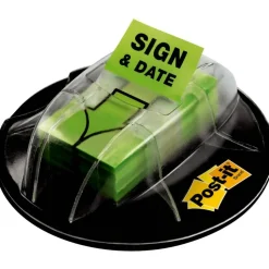 Post-it Message Flags in Desk Grip Dispenser, 1