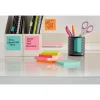 Post-it Note Dispenser, 3 in x 3 in, 1 Dispenser, 1 Pad, 45 Sheets/Pad, Black Grey Geometric Pattern, Sticky Notes Holder for Desk or Classroom