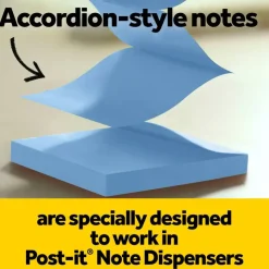 Post-it Note Dispenser With 3 Note Pads, Black Wave Design
