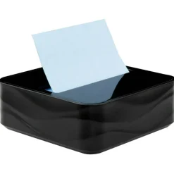 Post-it Note Dispenser With 3 Note Pads, Black Wave Design