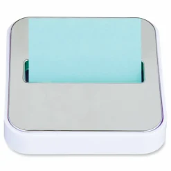 Post-it Note Dispenser, 3 x 3 in, 1 Dispenser, 1 Pad, 45 Sheets/Pad, White Base Steel Top, Sticky Notes Holder for Desk, Classroom or Office Supplies