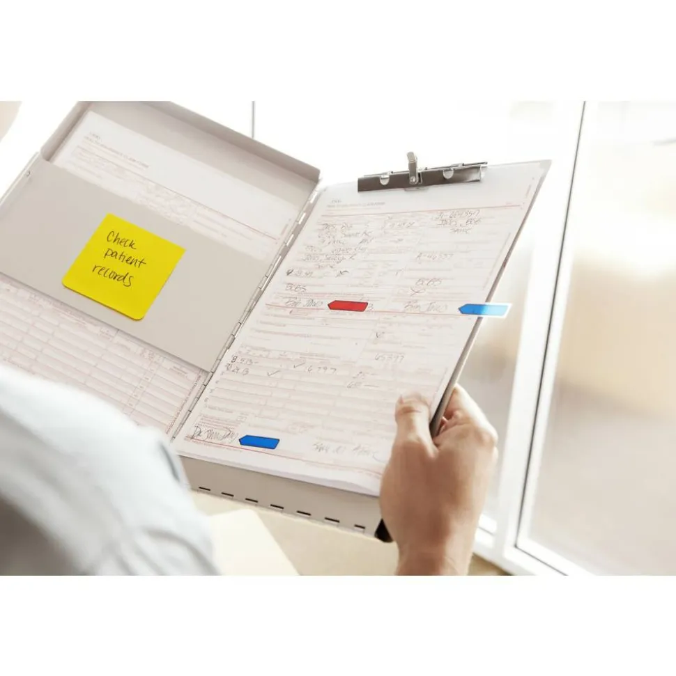 Post-it Notes Arrow Flags, 1/2", Assorted Primary Colors, 24 Flags Per Pad, Pack Of 4 Pads