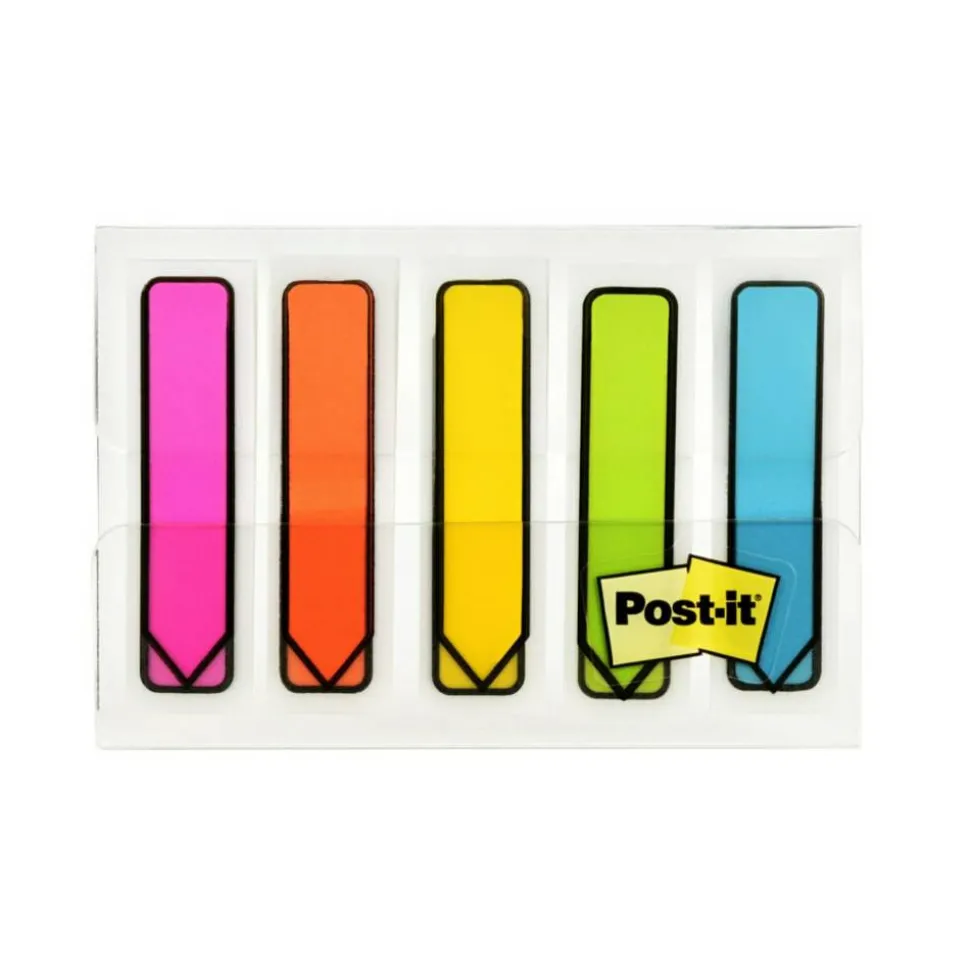 Post-it Notes Arrow Flags, 1-3/4" x 1/2", Assorted Bright Colors, Pack Of 100 Flags