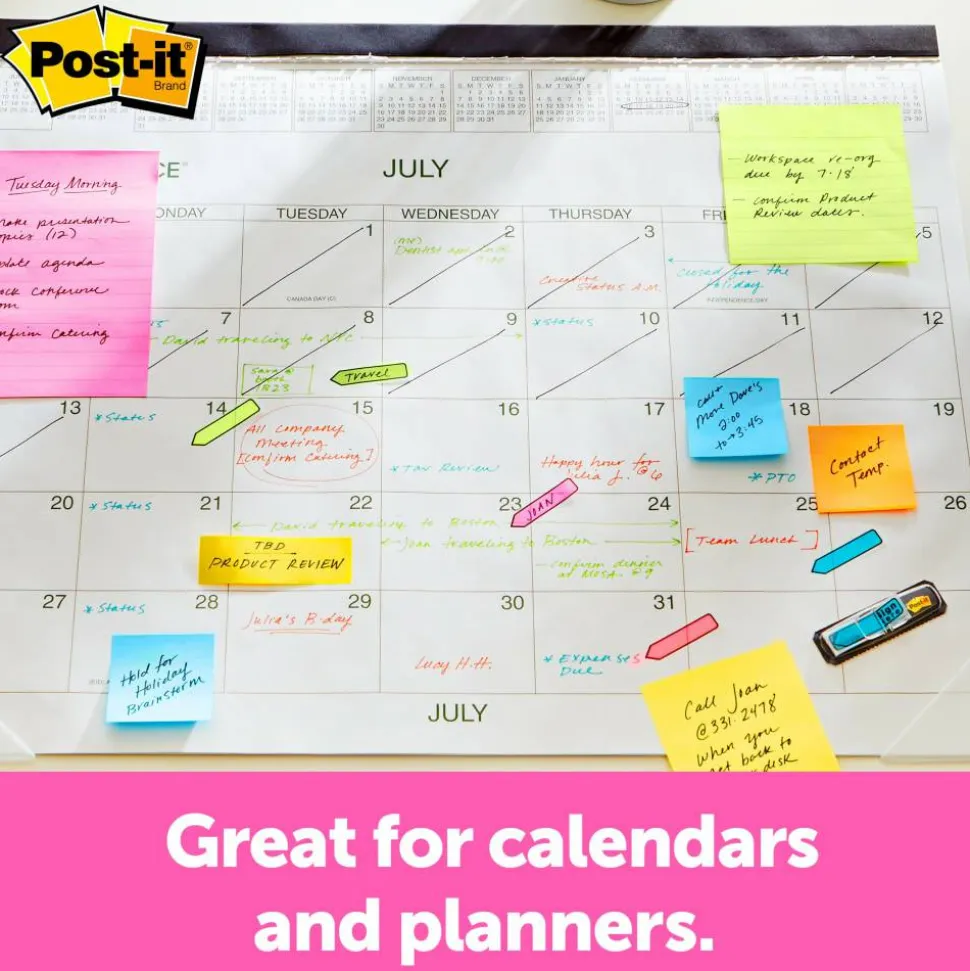 Post-it Notes Arrow Flags, 7/16" x 1-7/10", Assorted Colors, 24 Flags Per Pad, Pack Of 10 Pads