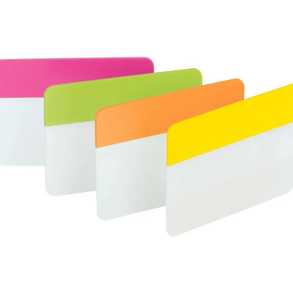 Post-it Notes Durable Filing Tabs, 2" x 1-1/2", Assorted Colors, 6 Flags Per Pad, Pack Of 4 Pads