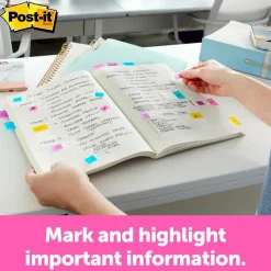 Post-it Notes Flags, With Flag Gel Pen, Assorted Primary Colors, 50 Flags Per Pad, Pack Of 4 Pads