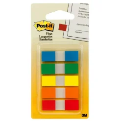 Post-it Notes Mini Flags with Dispenser, 20 Flags Per Pad, Pack Of 5 Pads