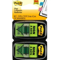 Post-it Notes Sign & Date Printed Flags, 1