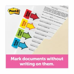 Post-it Notes Sign & Date Printed Flags, 1