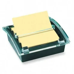 Post-it Pop Up Notes Dispenser, 3 in x 3 in, 1 Dispenser, 1 Pad, 50 Sheets/Pad, Black Base Clear Top, School Supplies and Office Products