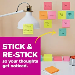 Post-it Printed Notes, 4 x 5 in, 4 Lined Sticky Note Pads, 50 Sheets/Pad, School Supplies and Office Products, Telephone Message