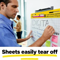 Post-it Super Sticky Easel Pads, 25 in x 30 in, 2 Pads, 30 Sheets/Pad, Grid Lined, Great for Virtual Teachers and Students, White