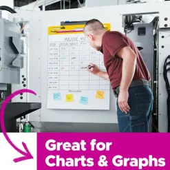 Post-it Super Sticky Easel Pads, 25 in x 30 in, 2 Pads, 30 Sheets/Pad, Grid Lined, Great for Virtual Teachers and Students, White