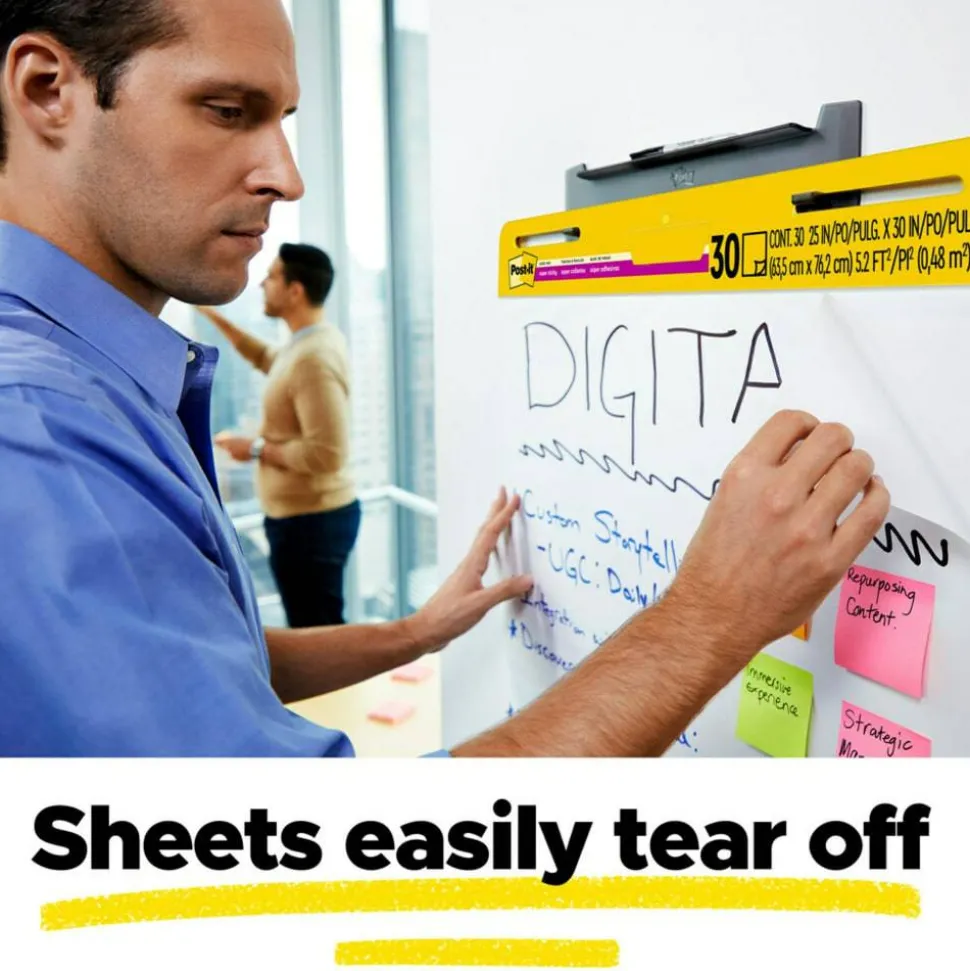 Post-it Super Sticky Easel Pads, 25" x 30", 1 Pad, 30 Sheets/Pad, School Supplies for Classrooms, White