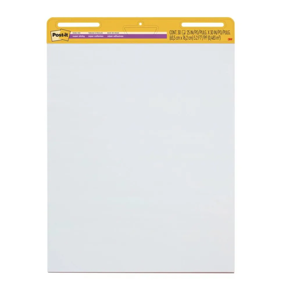 Post-it Super Sticky Easel Pads, 25" x 30", 1 Pad, 30 Sheets/Pad, School Supplies for Classrooms, White