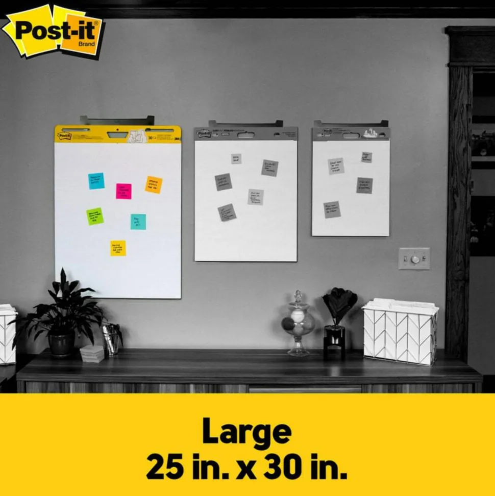 Post-it Super Sticky Easel Pads, 25" x 30", 6 Pads, 30 Sheets/Pad, School Supplies for Classrooms, White