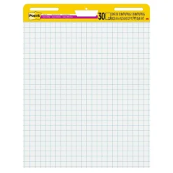 Post-it Super Sticky Easel Pad, 25 in x 30 in, 1 Pad, 30 Sheets/Pad, Great for Virtual Teachers and Students, White