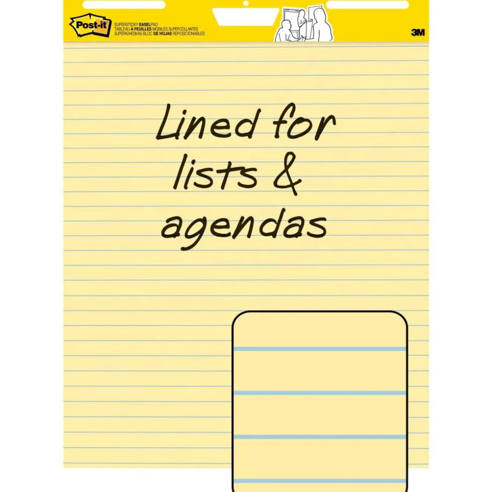 Post-it Super Sticky Easel Pad, 25 in x 30 in, 1 Pad, 30 Sheets/Pad, Great for Virtual Teachers and Students, Yellow