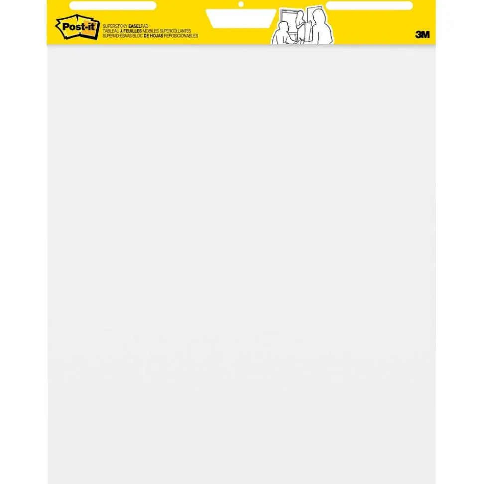 Post-it Super Sticky Easel Pads, 25" x 30", 2 Pads, 30 Sheets/Pad, School Supplies for Classrooms, White