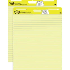 Post-it Super Sticky Easel Pads, 25 in x 30 in, 2 Pads, 30 Sheets/Pad, Great for Virtual Teachers and Students, Yellow