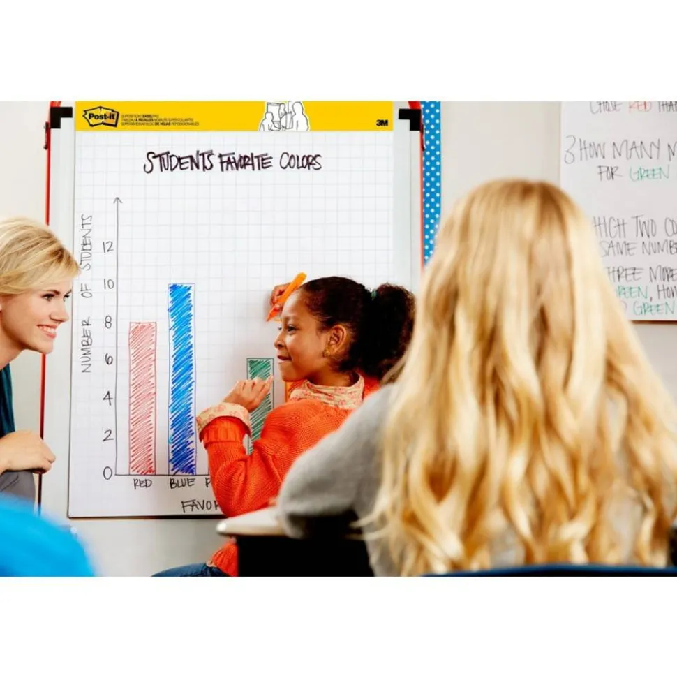 Post-it Super Sticky Easel Pad, 20 in x 23 in, 1 Pad, 20 Sheets/Pad, Primary Ruled, Great for Virtual Teachers and Students, White