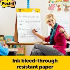 Post-it Super Sticky Easel Pad, 20 in x 23 in, 1 Pad, 20 Sheets/Pad, Primary Ruled, Great for Virtual Teachers and Students, White