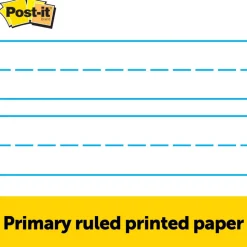 Post-it Super Sticky Easel Pad, 20 in x 23 in, 1 Pad, 20 Sheets/Pad, Primary Ruled, Great for Virtual Teachers and Students, White