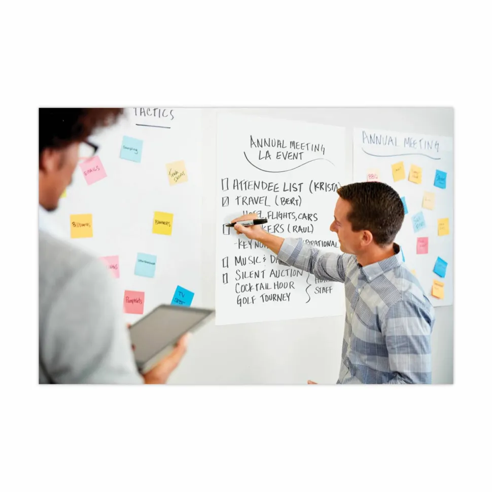 Post-it Super Sticky Easel Pads, 25" x 30", 30% Recycled, White, 30 Sheets, Pack Of 2 Pads