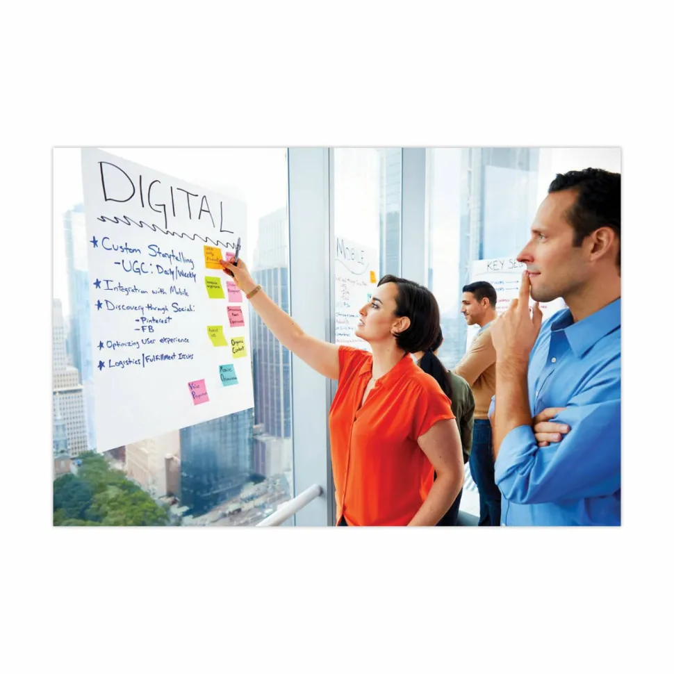 Post-it Super Sticky Easel Pads, 25" x 30", 30% Recycled, White, 30 Sheets, Pack Of 2 Pads