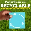 Post-it Super Sticky Notes, 12 Pads, 90 Sheets, 4 in x 4 in, 2x Sticking Power, School Supplies & Office Products - 67512SSCP