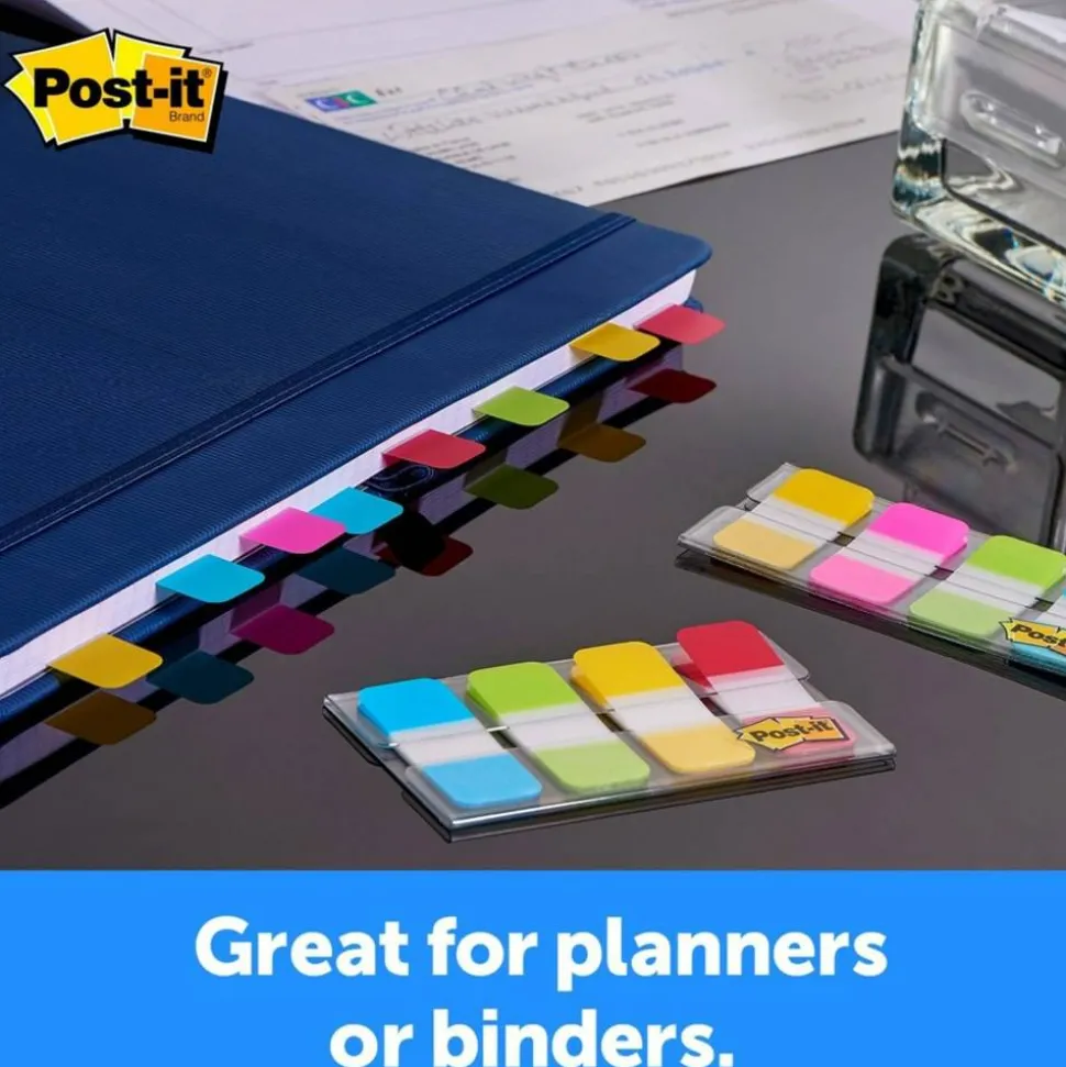 Post-it Tabs, .625 in. x 1.5 in., Pack of 40 Tabs