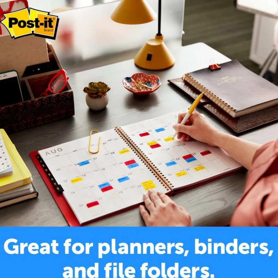 Post-it Tabs, 1 in. x 1.5 in., 1 Pack, 88 Tabs/Pack, Assorted Colors, School Supplies for Students, Tabs for Textbooks and Notebooks