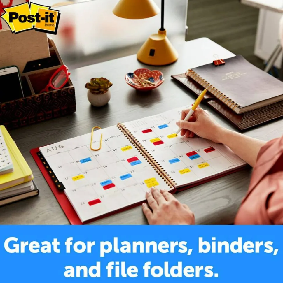 Post-it Tabs, 1 in. x 1.5 in., 1 Pack, 88 Tabs/Pack, Assorted Colors, School Supplies for Students, Tabs for Textbooks and Notebooks
