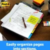 Post-it Tabs, 1.5 in. x 2 in., 1 Pack, 24 Tabs/Pack, Assorted Colors, School Supplies for Students, Tabs for Textbooks and Notebooks
