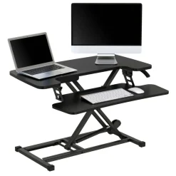 P10 Pneumatic Standing Desk Riser Converter With Keyboard Tray, 20