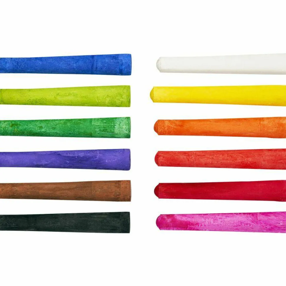 Prang Ambrite Art Chalk, Assorted Colors, Pack Of 12
